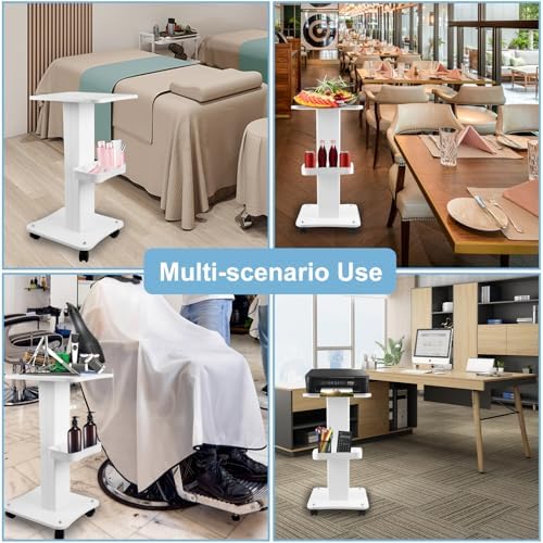 Esthetician Salon Trolley Cart with Wheels, Salon Spa Beauty Machine Trolley Stand, 3 Tier Rolling Cart Esthetician Machine Mobile for Instrument Storage - Image 7