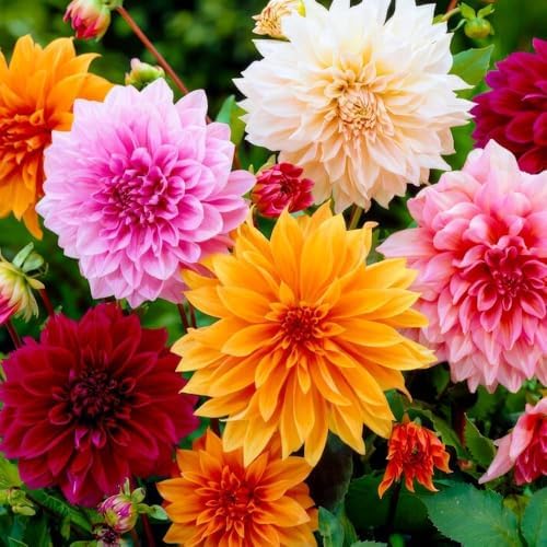 250+ Dwarf Dahlia Seeds, Multi-Color Double Petal, Ornamental Flower, for Container Pot Backyard Patio Balcony Garden - Image 4
