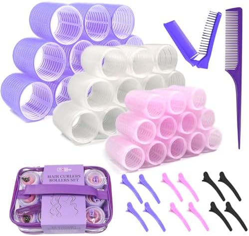 my novel things Hair Curlers Rollers 50Pcs Set With 36PCS Hair Rollers by mynovelthings