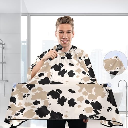 ALAZA Abstrac Leopard Spot Barber Cape for Men Women, Waterproof Haircut Apron Beard Shaving Bib Hair Cutting Cloth 55 x 65 Inch - Image 7