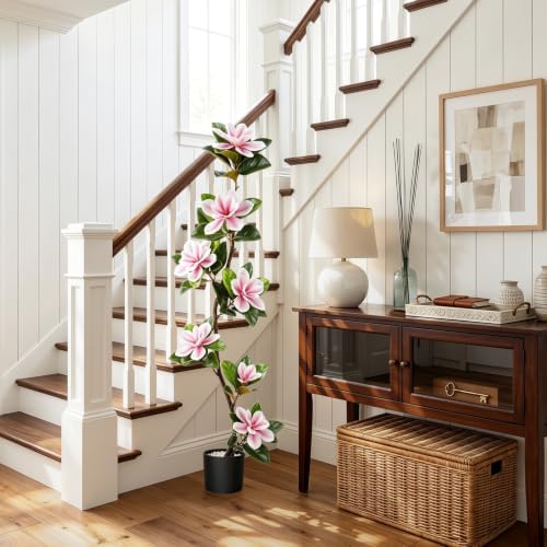 4.6 Ft Magnolia Tree Fake Tree Magnolia Decor Tree for Living Room - Image 6