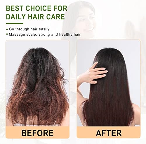 MRD Hair brush, Natural Bamboo Paddle Detangling Hairbrush, Massage Scalp Thick/Thin/Curly/Dry Hair For Women & Men - Image 5