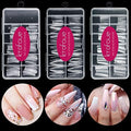 Krofaue 340PCS False Nail Tips Kit, Clear French Coffin Stiletto by krofaue