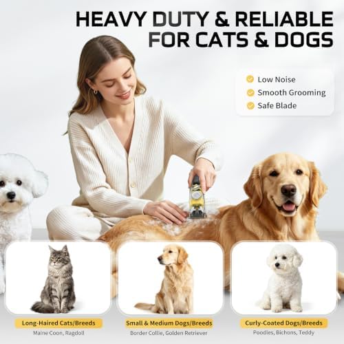 Dog Clippers for Grooming Thick Hair Curly Coats Matted Fur 3-Speeds - Image 6