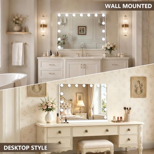 Ratsamee Hollywood Vanity Mirror with Lights, Bluetooth USB Charging Port - Image 4
