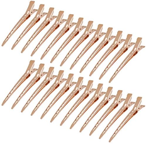 Bantoye 24 Packs Duck Bill Clips 3.35 Inch Metal Alligator Clip, Rose Gold by AiPretty