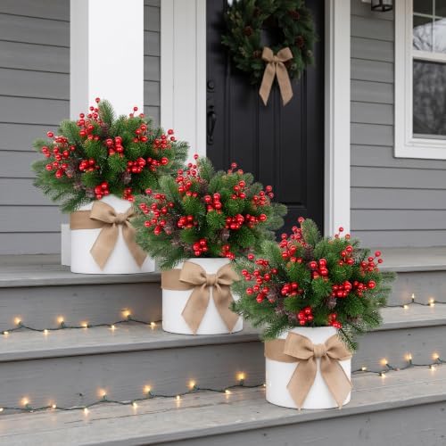 Daynight 6 Bundles Artificial Pine Stems for Outdoor Christmas Decorations - Image 6