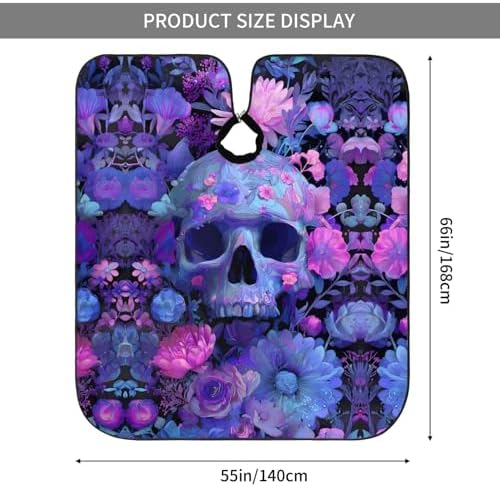Skull Vintage Hair Cutting Barber Cape Hair Salon and Dyeing Styling Cloth for Women/Men - Image 4