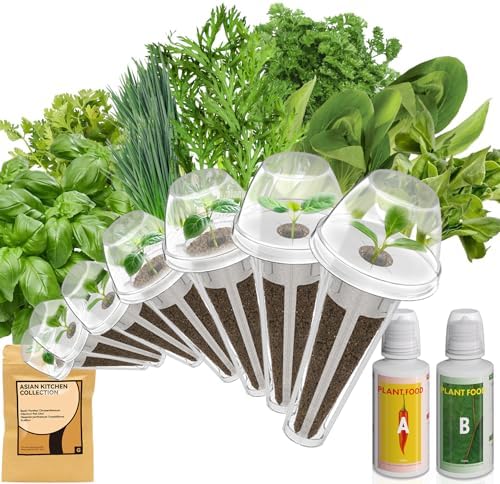 inbloom Herb Seed Pods Kit for AeroGarden, 7-Pods with Basil, Cilantro, Parsley Seed Hydroponic Growing System Kit, Seeds Starter Pod for idoo, Ahopegarden Gardening Supplies by inbloomgarden