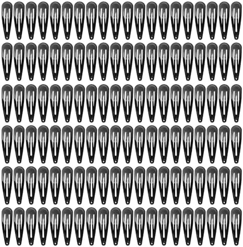 120 Pack Black 2 Inch Barrettes Women Metal Snap Hair Clips Accessories by Colorfullifefromnowon