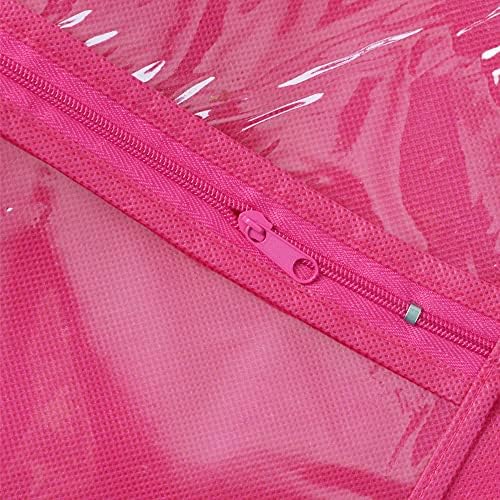 Pink Dust-proof Wig Storage Bag with Hanger - Portable Hair Extensions Bag - Image 6