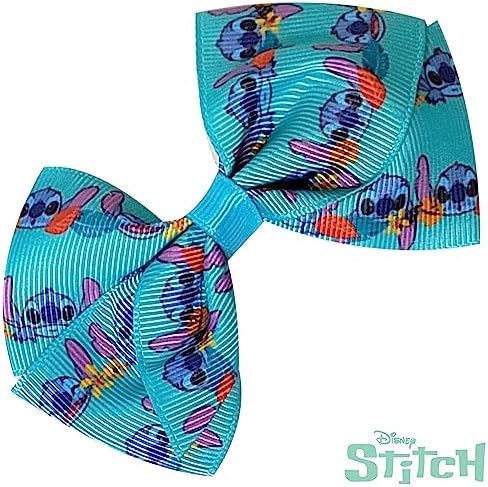 LUV HER Disney Stitch Hair Bows - 7 Pcs 4 Inch Bow Bundle - Hair Accessories Gift Set - Alligator Clip - Ages 3 + - Image 5