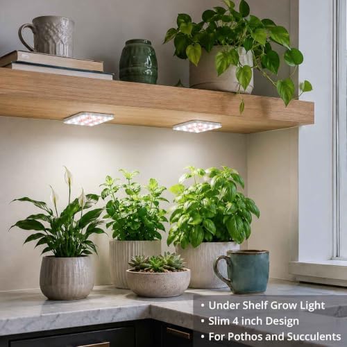 Wall Mounted Grow Light for Indoor Plants, Full Spectrum, 2-Pack - Image 4