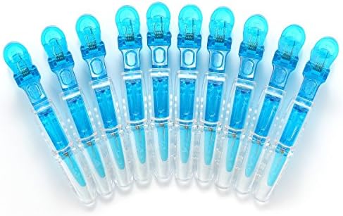10pcs/set Multicolor Croc Clips Transparent Plastic Hairdresser Clip Hair Styling Sectioning Barrettes Non Slip Alligator Clip Salon DIY Accessories Hairpins for Women and Girls(10pcs-Blue) by Liasun