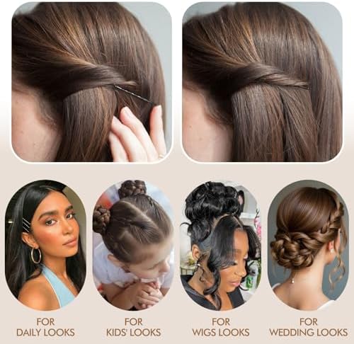 Bobby Pins for Women, Kids 100 Count Hair Wax Stick Hair Bun Maker Kit - Image 2
