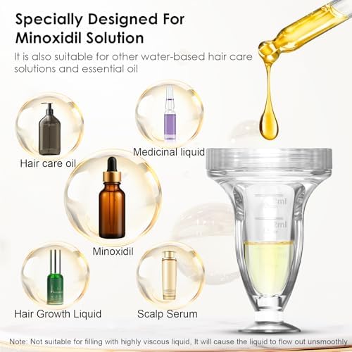 Scalp Applicator Comb,Minoxidil Applicator tool,Hair Oil Essential Serum Liquid Massager for Hair Growth, Follicle Care Treat hair Loss Thinning (Transparent) - Image 3
