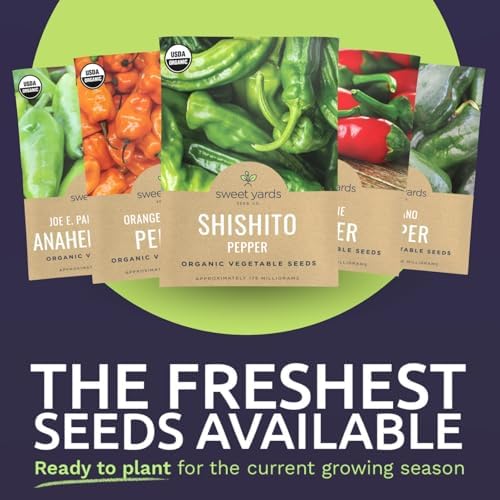 Organic Hot Pepper Seeds Variety Pack - 8 Individual Packs - 2026 Season - Habanero, Jalapeno, Cayenne, Anaheim and More! for Indoor & Outdoor Planting (Non-GMO, Certified Organic) - Image 3