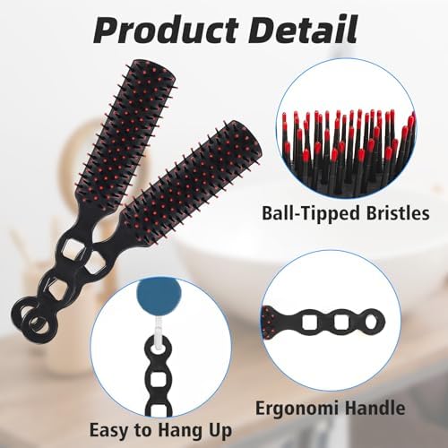 110 Packs Hair Brushes Bulk for Homeless Anti Entangling Hair Brush Massage Comb for Homeless Shelter Airbnb Hotel Nursing Home Charity Church Individually Wrapped - Image 3