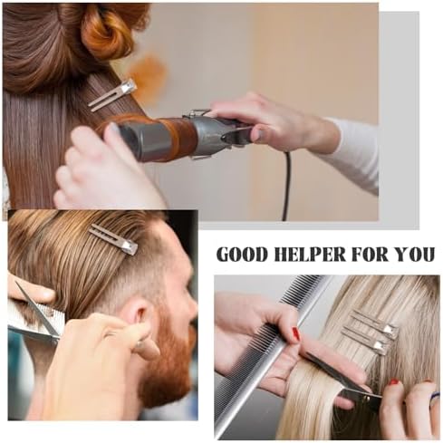 120pcs Double Prong Curl Clips, Metal Hairpins for Hair Styling and Bows, Salon-Grade Hair Clips for Curling (Silver) - Image 3