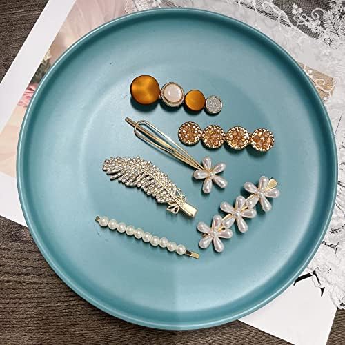 Mehayi 20 PCS Hair Accessories for Decorative Party Wedding, Pearl Hair Clips Set Fashion Korean Acrylic Resin Hair Barrettes, Bobby Pins Hairpins for Women and Ladies Girls Headwear Styling Tools - Image 5