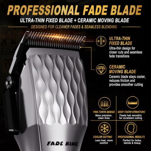 FADEKING Professional Hair Clippers for Men, 3-in-1 Grooming Kit - Image 2