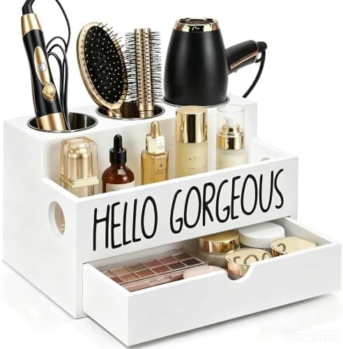 Hair Tool Organizer with Drawer, Hair Dryer Holder, Hot Tools Organizer by Unknown