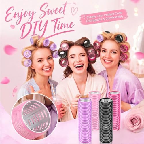 WILLBOND 4 Pcs Aluminum Thermal Hair Rollers for Women, 4.1 X 1.2 Inch - Image 4