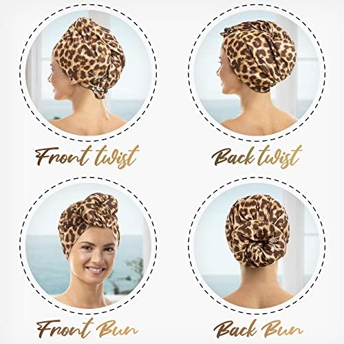 Microfiber Hair Towel Wrap for Women – Large Fast Drying Hair Towel with Patented Clip – Anti-Frizz, Super Absorbent, Silky Smooth Microfiber – Plopping Hair Wrap for Curly, Wavy & Straight Hair - Image 6