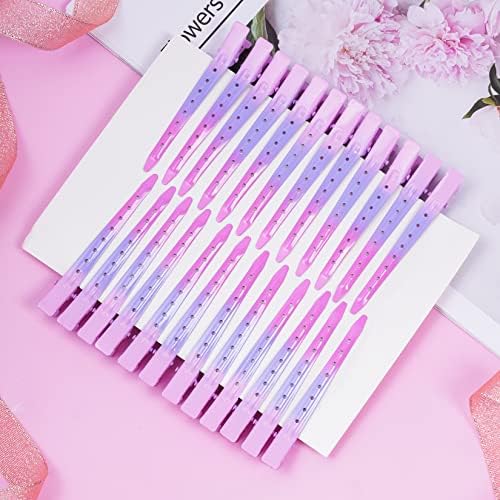 Bantoye 24Packs Duck Bill Clips 3.35 Inch Metal Alligator Clip, Pink Purple - Image 4
