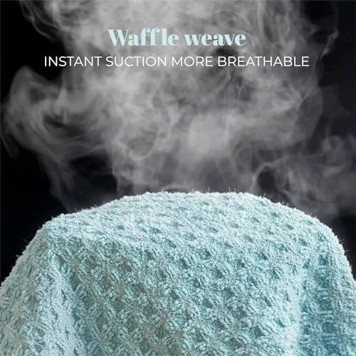 MaopaoBeauty Microfiber Hair Towel 2 Packs Hair Towel Wrap for Women Hair Drying Towel Wrap Hair Accessories for Women Girls(2Packs Green,10.6x27.5inch) - Image 4