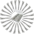 HiJeaton 24Pcs Metal Duck Billed Hair Clips for Women Styling Sectioning, Silver Hair Pins for Long Hair, Alligator Curl Loc Clips for Thick Hair Roller, Salon, Bows DIY by HiJeaton