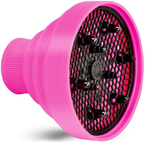 Universal Collapsible Hair Dryer Diffuser Attachment- Salon Grade Tool,Lightweight Foldable Portable Travel Folding Design Fit Most of Blow Dryers-PinkPink - Image 2