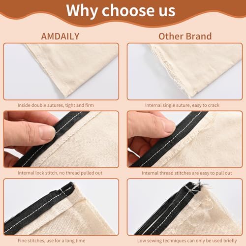AMDAILY 50Pcs Canvas Makeup Bags Bulk, Cotton Sublimation DIY Cosmetic Bag - Image 4
