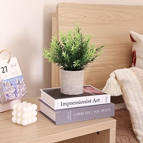 CEWOR 4 Pack Small Fake Plants Eucalyptus Rosemary Succulents Plants Artificial in Pots for Shelf Artificial Greenery Eucalyptus Plant Indoor for Home Bedroom Living Room Decoration - Image 6