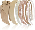 7 Pcs Headbands for Women Girls, Non Slip Cute Pearl Floral Padded Vintage Wide Fashion Multi-style Headbands for Girls by Unknown