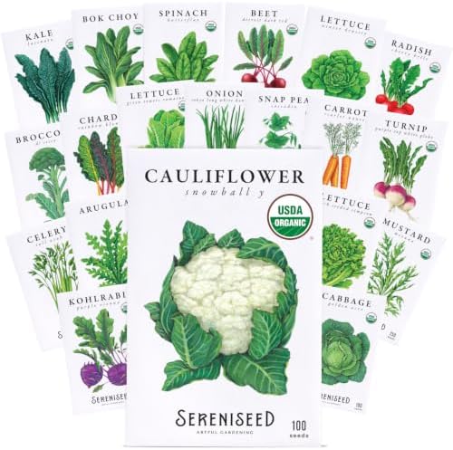 Sereniseed Certified Organic Fall Vegetable Seeds 20-Pack Kit by Sereniseed