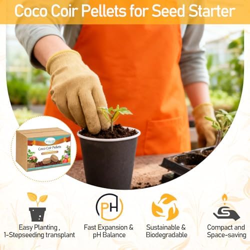 Legigo 200 Pcs 30mm Organic Coco Coir Pellets, Seed Starter Soil Pods - Image 3