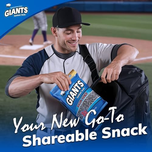 Giants Bacon Ranch Sunflower Seeds Bulk - Flavored Sunflower Seed Snack, Roasted Sunflower Seeds to Eat - 5 oz Resealable Bags (Pack of 12) - Image 5