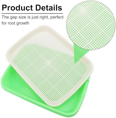 20 Pack 12.6 x 10 x 1.8 inch Microgreens Growing Trays, BPA-Free Sprouting Trays, Germination Tray for Beans, Wheatgrass & Microgreens, Home, Kitchen & Garden - Image 3