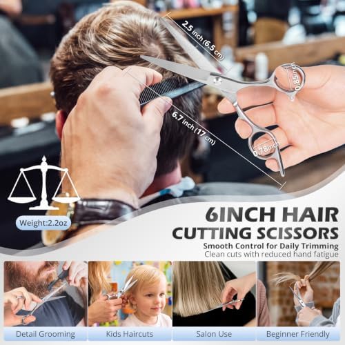21Pcs 440C Hair Cutting Scissors Kit, Hair Scissors & Thinning Scissors Set - Image 3