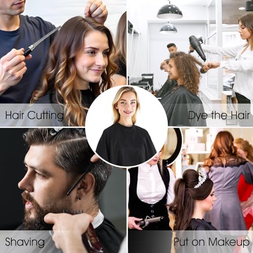 12 pcs Hair Salon Capes Waterproof Haircut Unisex Black Cape Barber Hair Cutting Cape with Snap Closure Hair,Coloring and Styling - Image 7