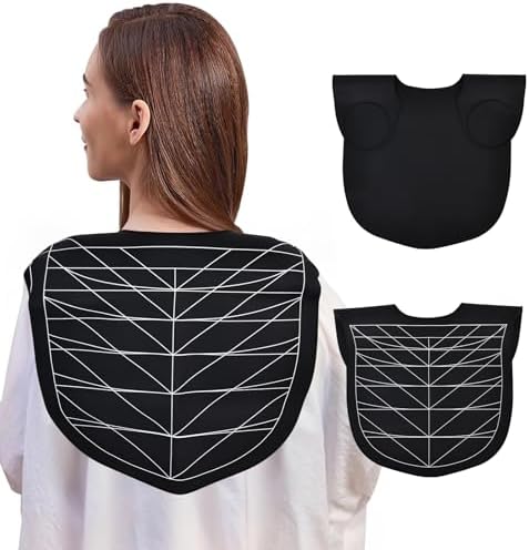 Professional Hair Cutting Cape with Geometric Grid Pattern, Longer Silicone Waterproof Cutting Mat,Neck Guide by Unknown