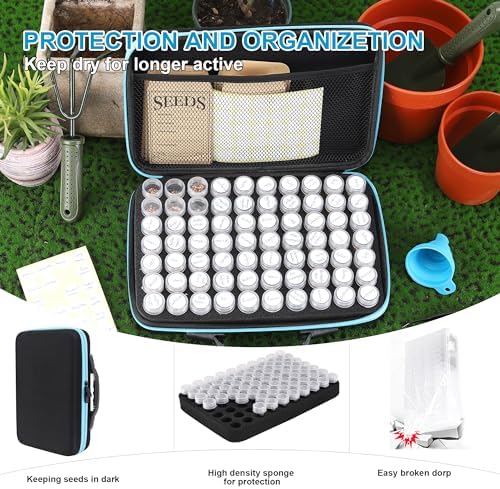 140 Slots Seed Storage Organizer, Garden Saving kit Seed Organizer with 30 Seed Envelopes, Write Label, Funnel, Tweezer for Plants Vegetable Seed Saver (Seeds not Included) - Image 5