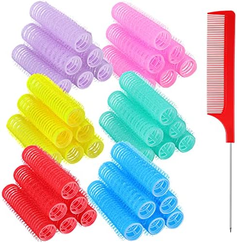 Syhood 36 Pcs Nylon Hair Roller Curler(0.6 x 2.4 Inch,Classic Colors Set) by Syhood