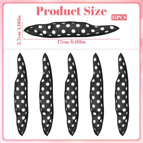 15 Pcs Hair Curler Rollers Soft Satin Sponge Rollers DIY Night Sleep Foam Hair Styling Tools Flexible Pillow Sponge Curlers for Women Tousle Hairstyle No Heat Heatless - Image 2