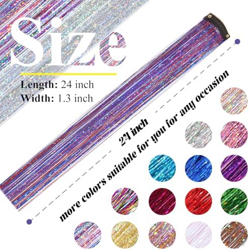 Hair Tinsel Clip in Red-Blue Fairy Hair Tinsel Kit - Image 6