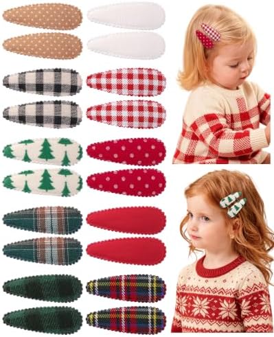 doboi Toddler Hair Clips for Girls Baby Barrettes-20PCS Holiday Prints by doboi
