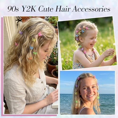 80Pcs 0.6In Mini Butterfly Hair Claw Clips for Girls Women Small Barrettes - Image 3