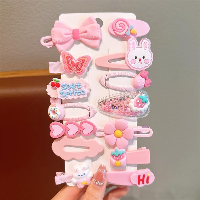Girls Hair Rubber Bands Colorful Elastic Hair Ties Set Toddler Hair Accessories for Girls with Cute Hair Clips and Box - Image 5