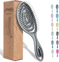 Ninabella Detangling Hair Brush - Gentle Detangler Brush for Curly, Fine, Thick and Long Hair - Hairbrush for Women - For Wet and Dry Hair - Stone Edition - Smoky Grey by Ninabella
